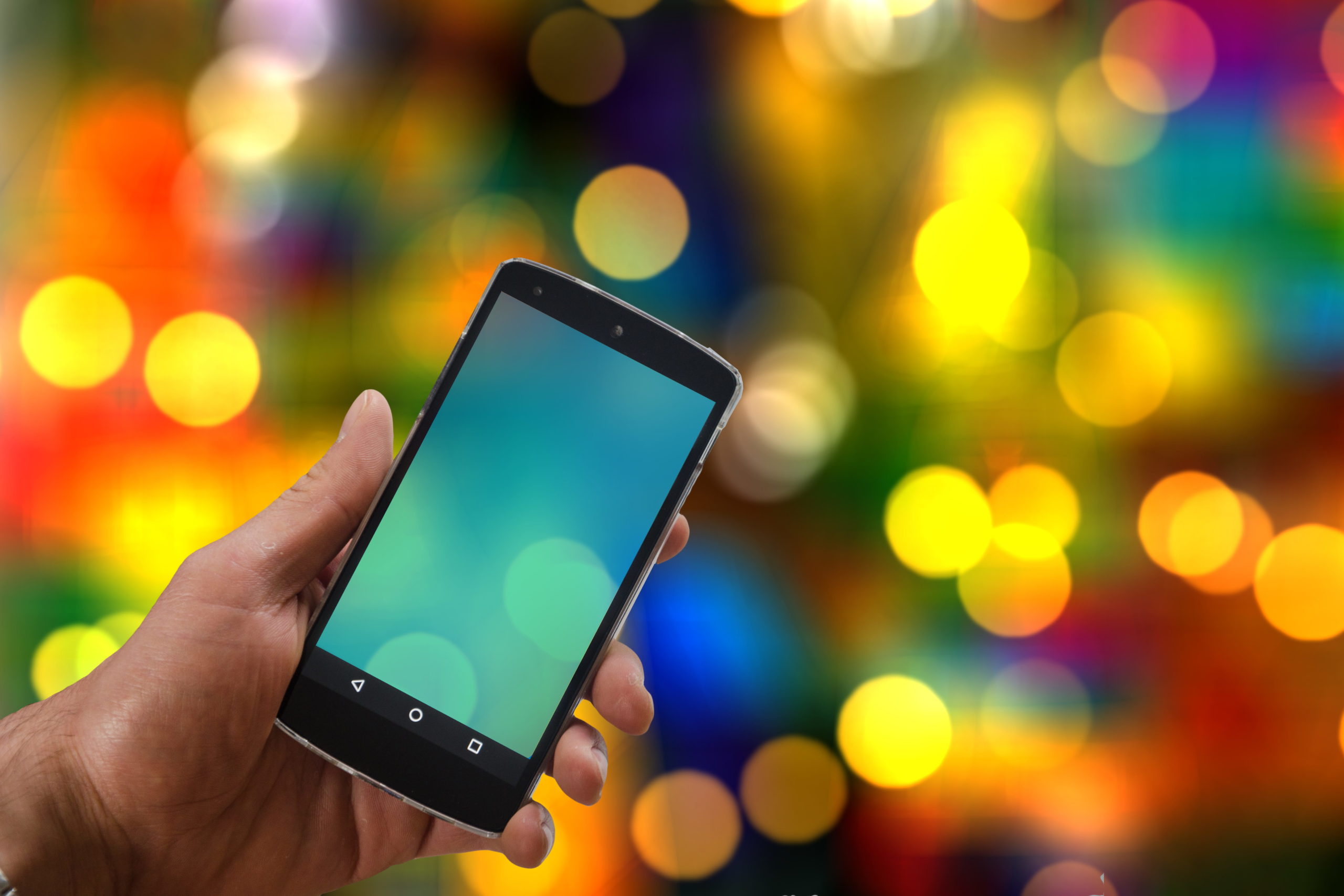 Smartphone coloré Smartophone sur fond coloré